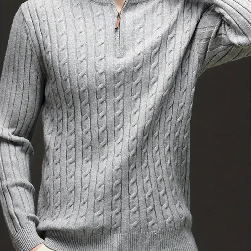 Miguel | Suéter com Zíper em Tecido Misturado Ultra Suave