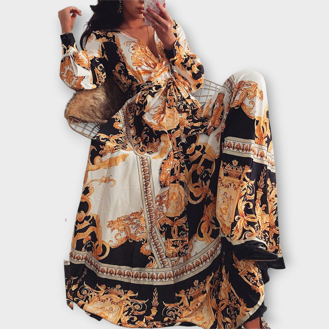 Vestido Envelope - Vestido Boho para Mulheres com Fenda