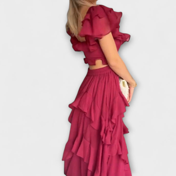 Elisa - Vestido com Detalhes em Renda