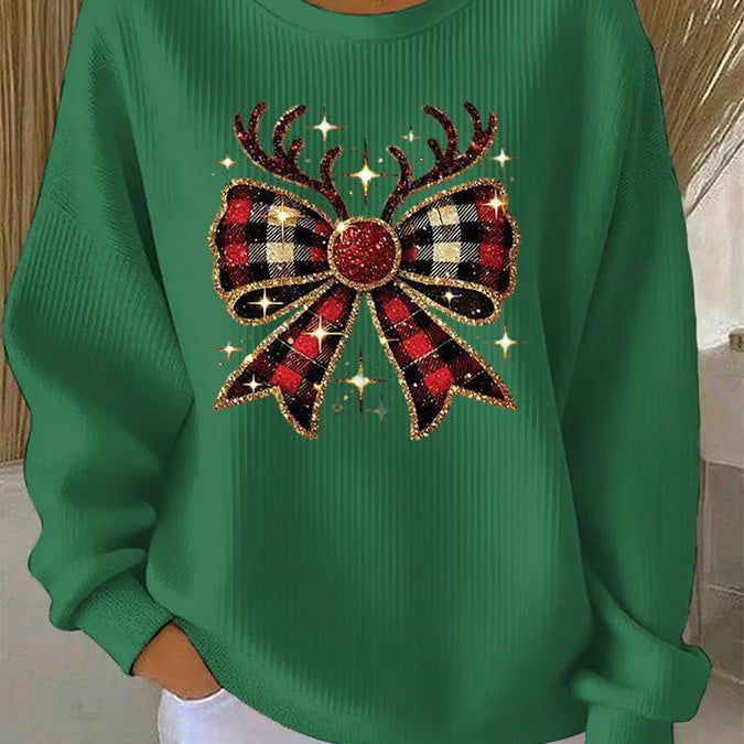 Irene - Sweater de Natal com motivo de laço