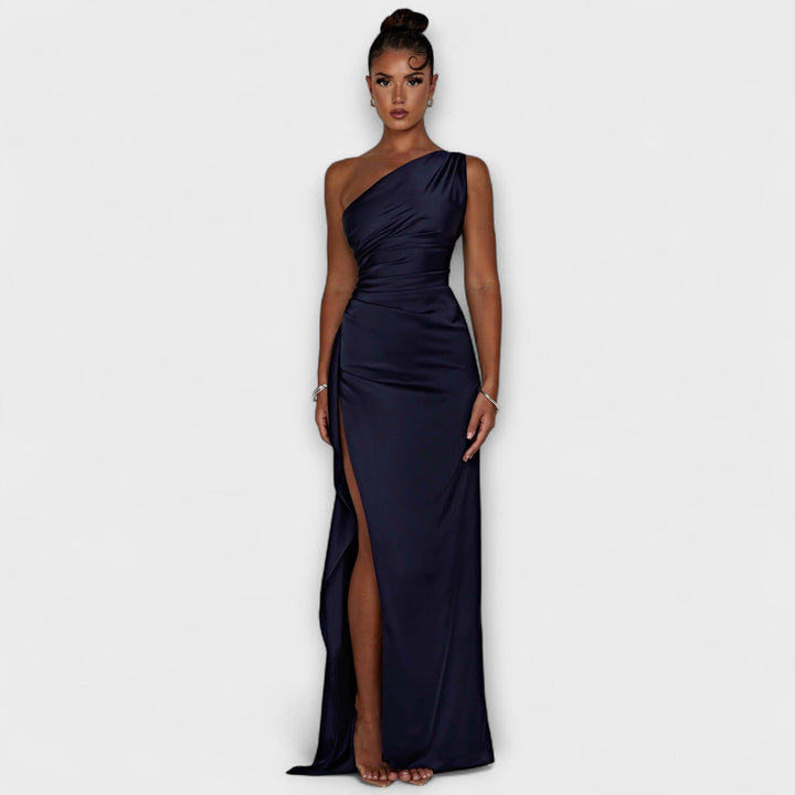 Vestido Maxi de Um Ombro