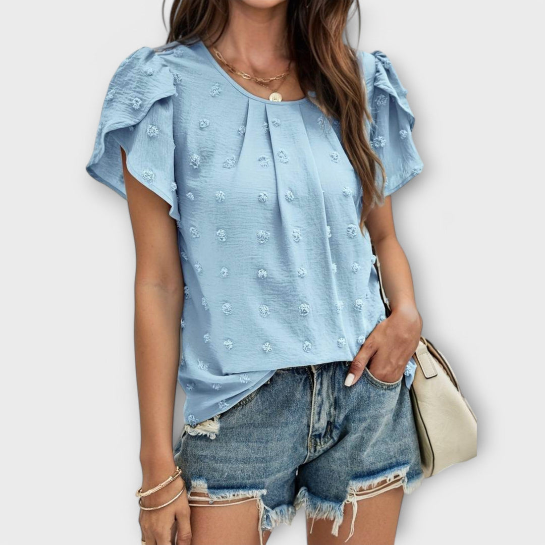 Charlotte - A blusa perfeita com padrão de bolinhas