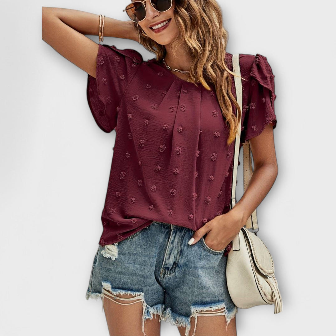Charlotte - A blusa perfeita com padrão de bolinhas