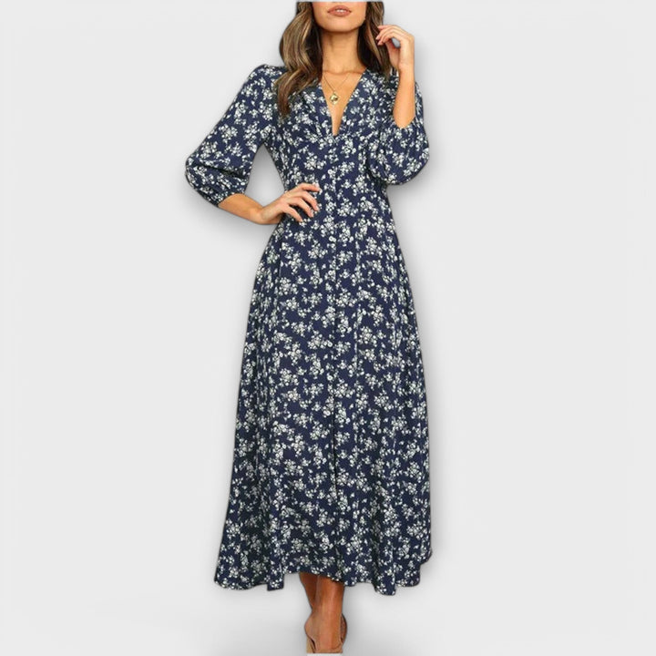 Vestido Maxi Flores para Senhoras