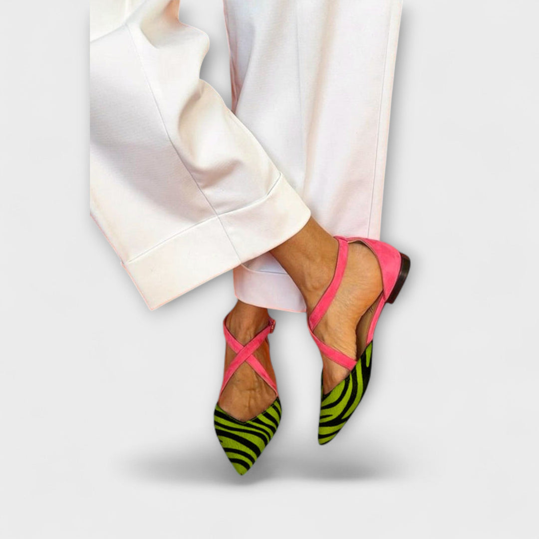 Zarella – Zebra-Flats em Rosa Poderoso