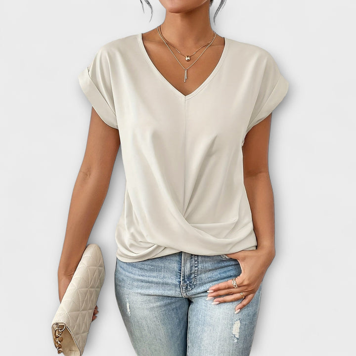 Eloise - Top de Decote em V com Detalhe de Nó