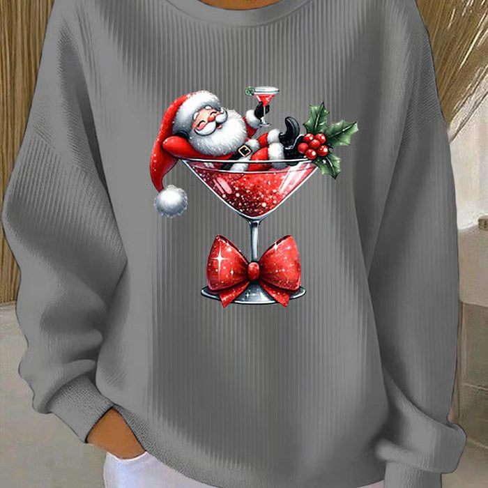 Marta - Suéter de Natal com design divertido de Pai Natal