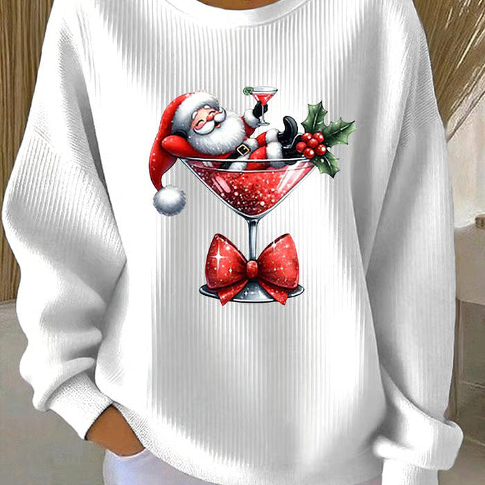 Marta - Suéter de Natal com design divertido de Pai Natal