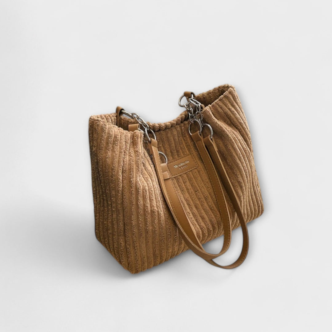 Cécile. - Bolsa de Ombro de Veludo Macio
