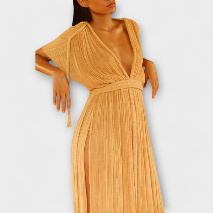 Vestido Maxi Kimono em Estilo Grego
