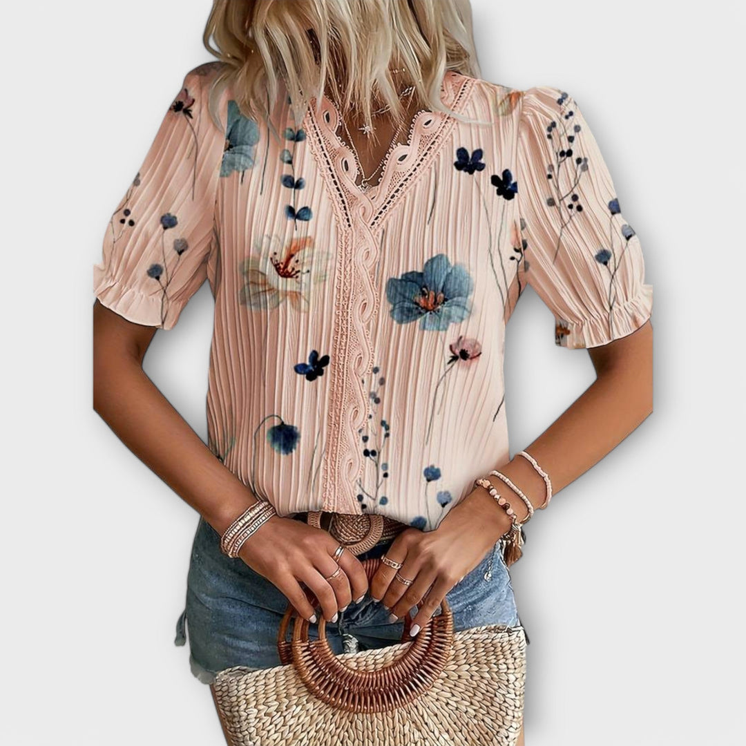 Emily - Blusa Moderna com Decote em V