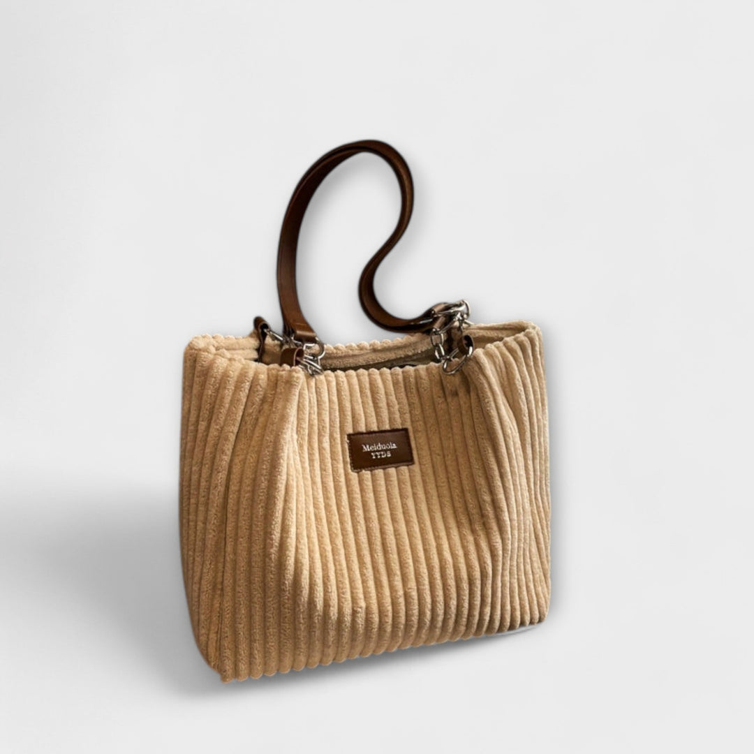 Cécile. - Bolsa de Ombro de Veludo Macio
