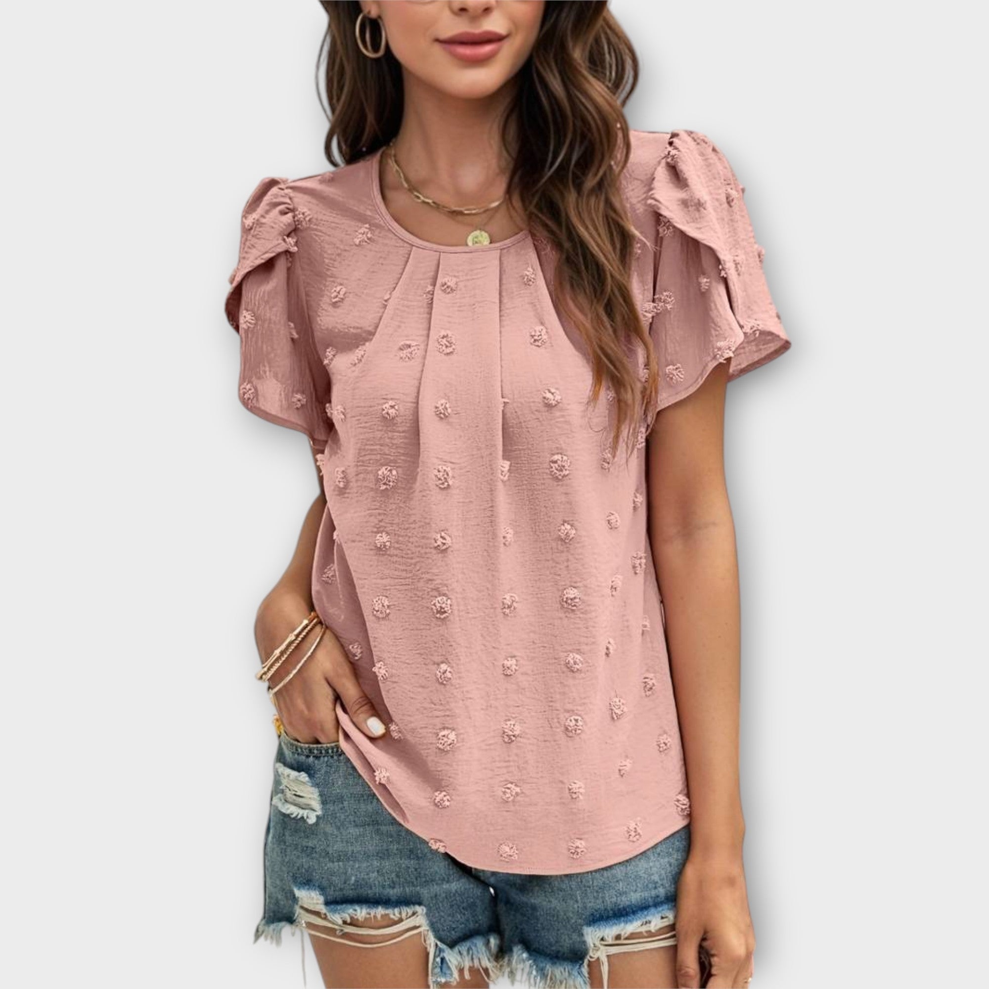 Charlotte - A blusa perfeita com padrão bolinhas