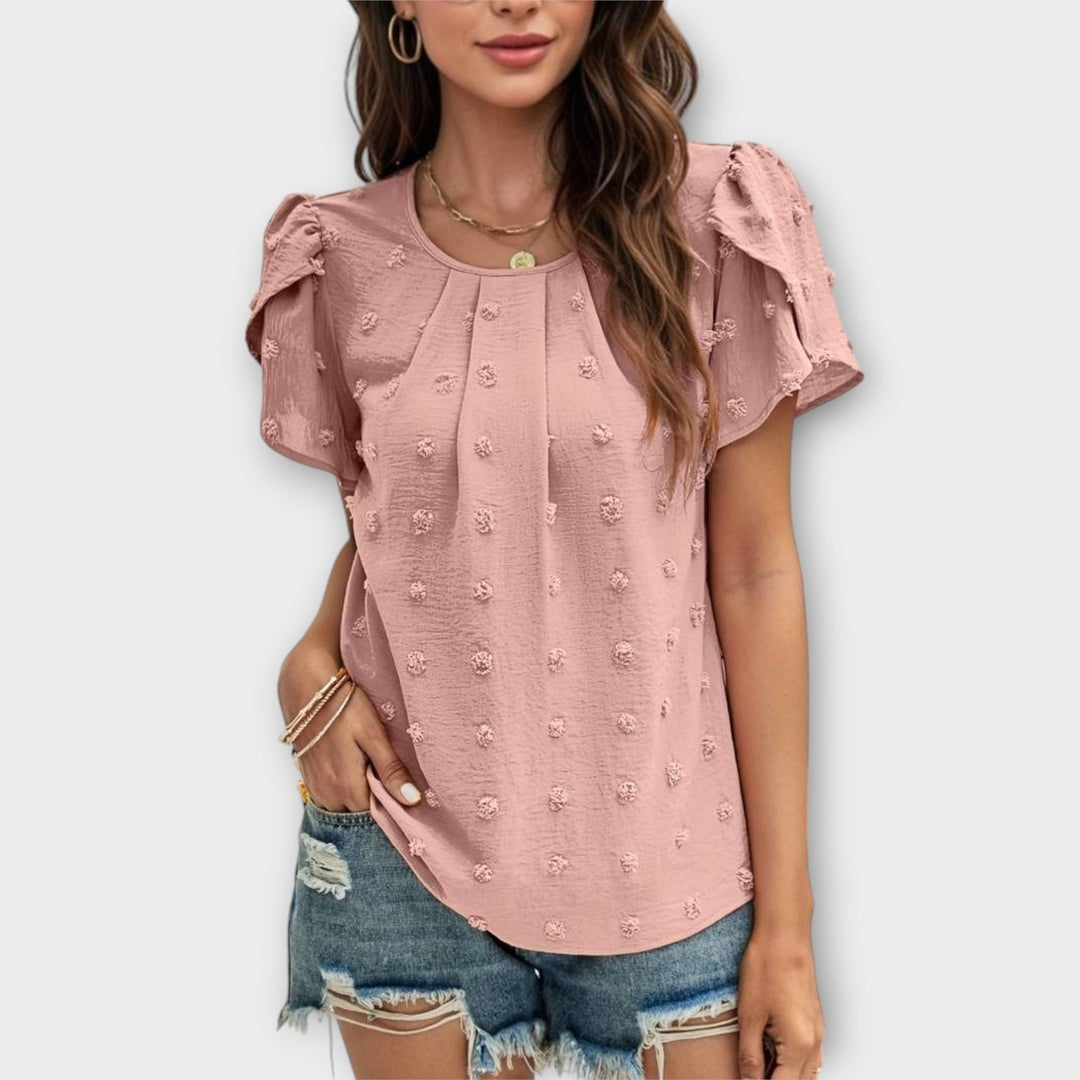 Charlotte - A blusa perfeita com padrão de bolinhas