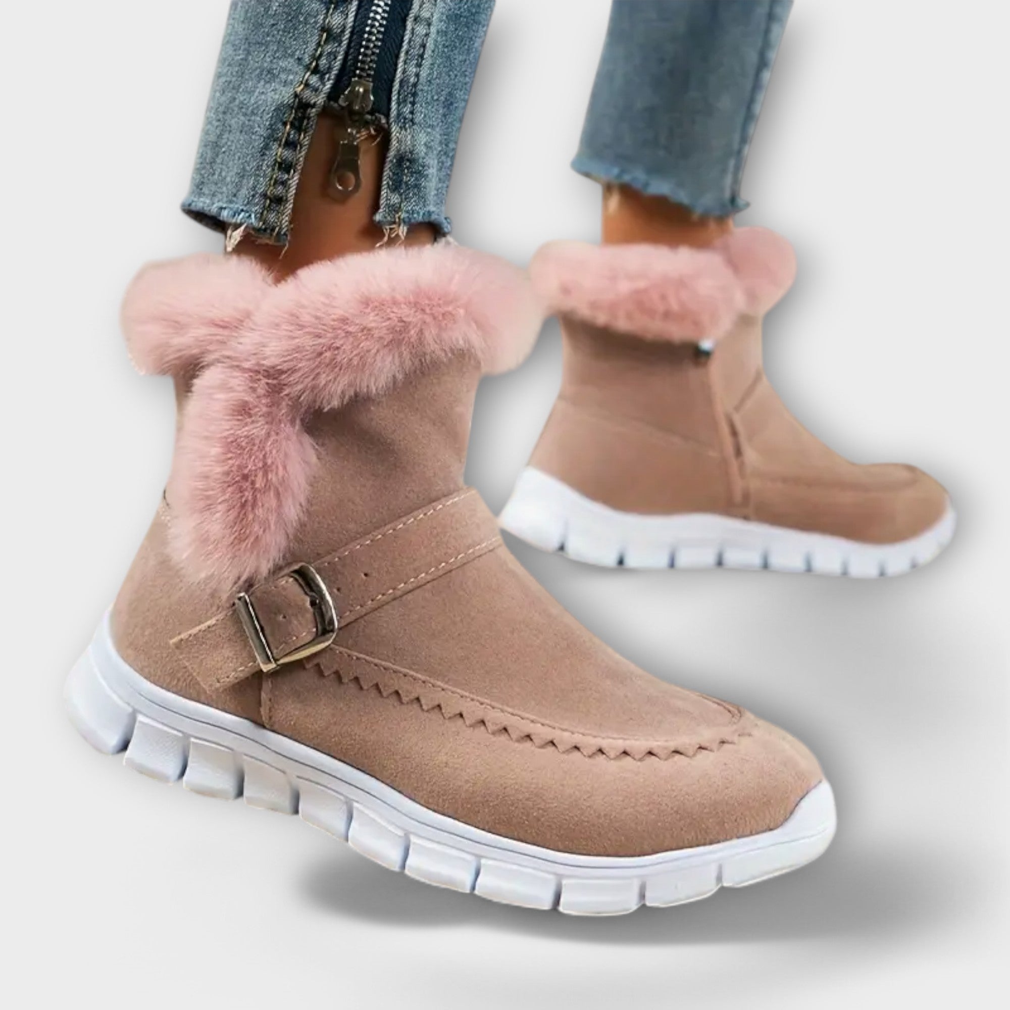 Anabela - Botas de tornozelo quentes e forradas