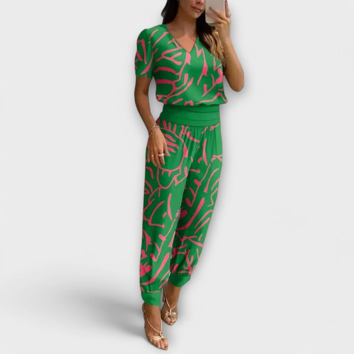 Irmelin – Conjunto Elegante com Top e Calças