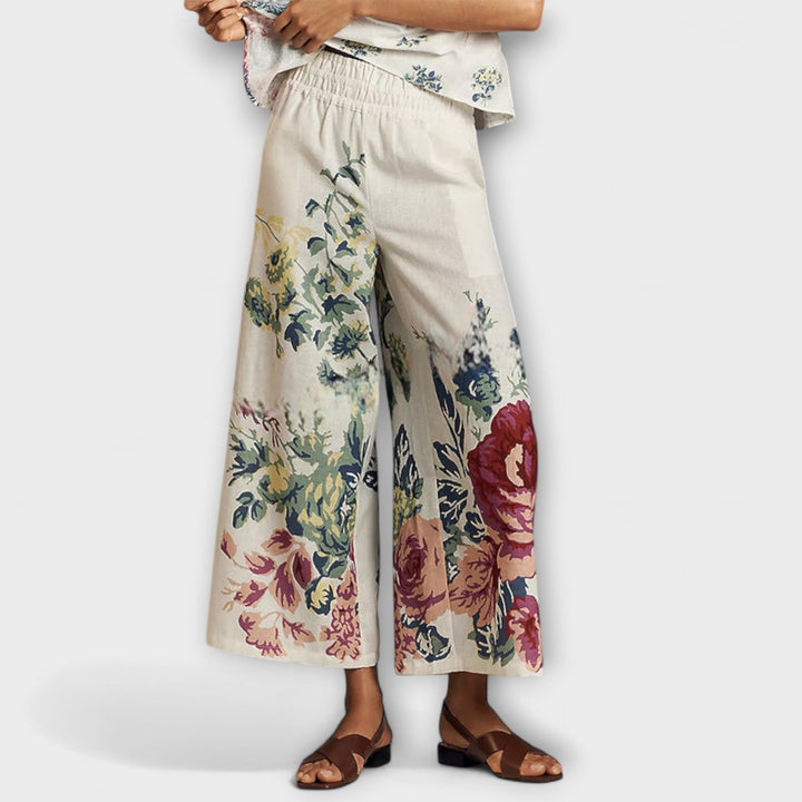 Indigo - Conjunto de Padrão Floral de Verão