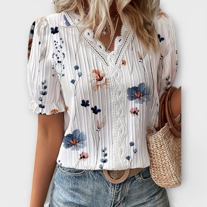 Emily - Blusa Moderna com Decote em V