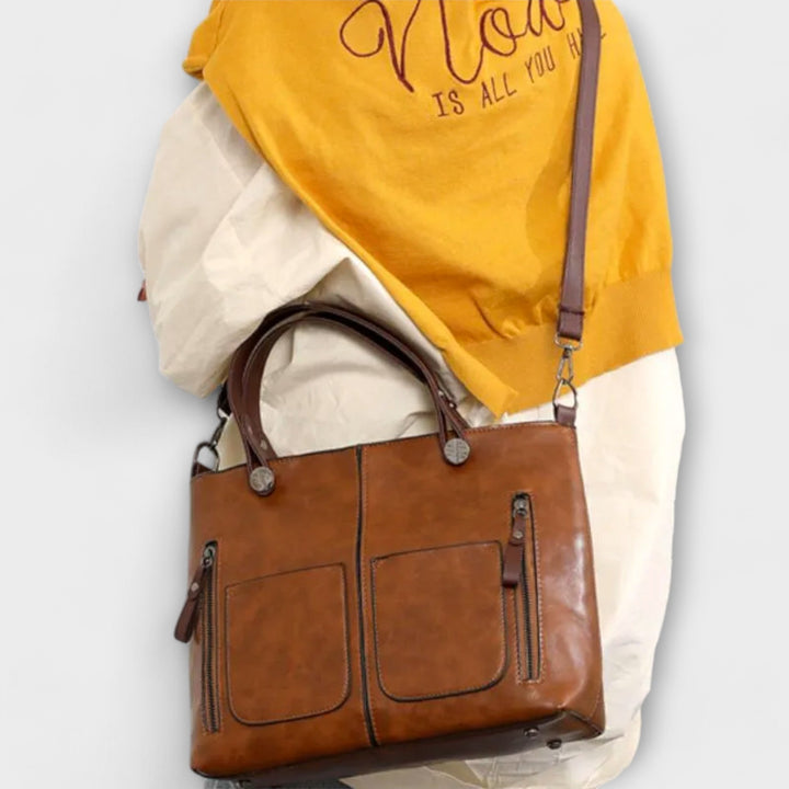 Cécile. - Elegante Bolsa de Couro