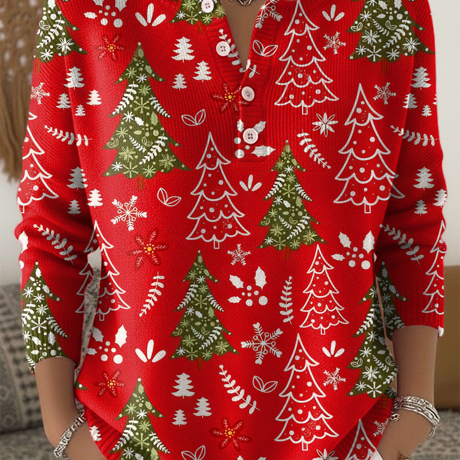 Nadia | Suéter de Natal com Botões