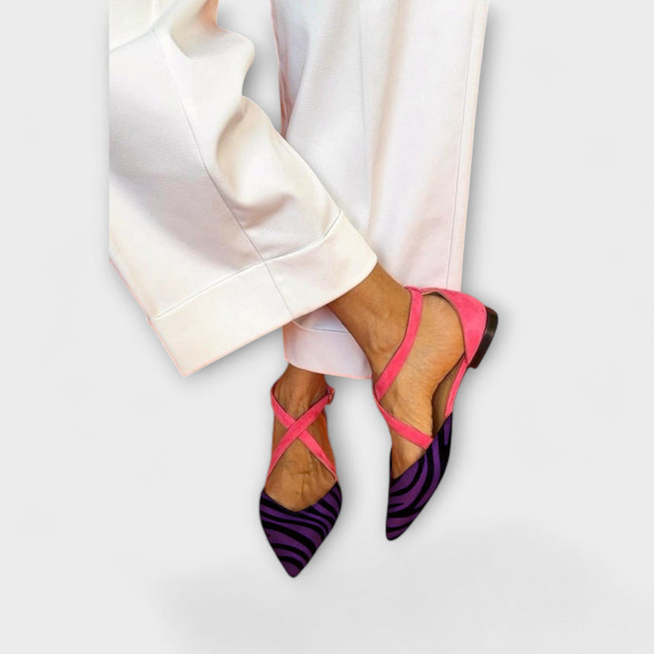 Zarella – Zebra-Flats em Rosa Poderoso
