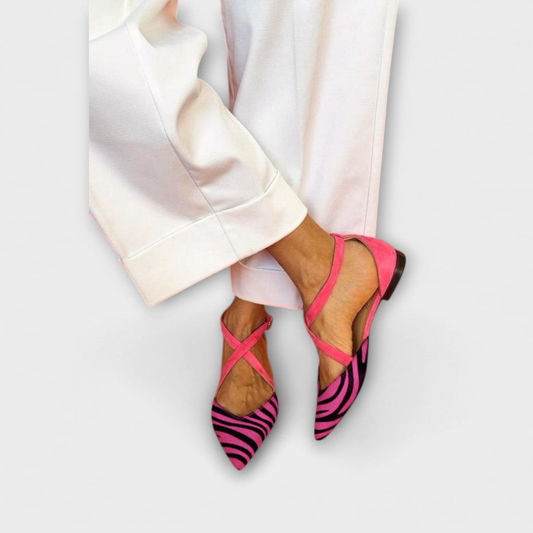 Zarella – Zebra-Flats em Rosa Poderoso