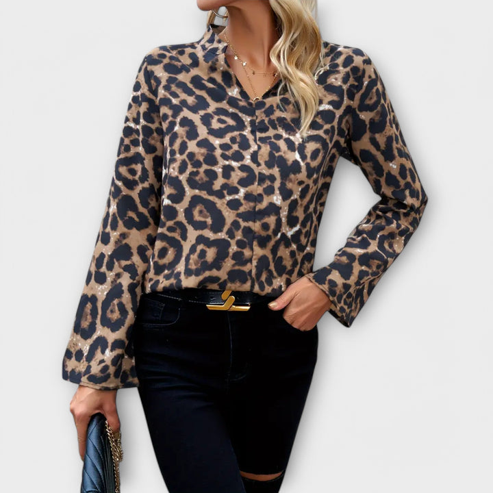 Blusa Leo Casual com Decote