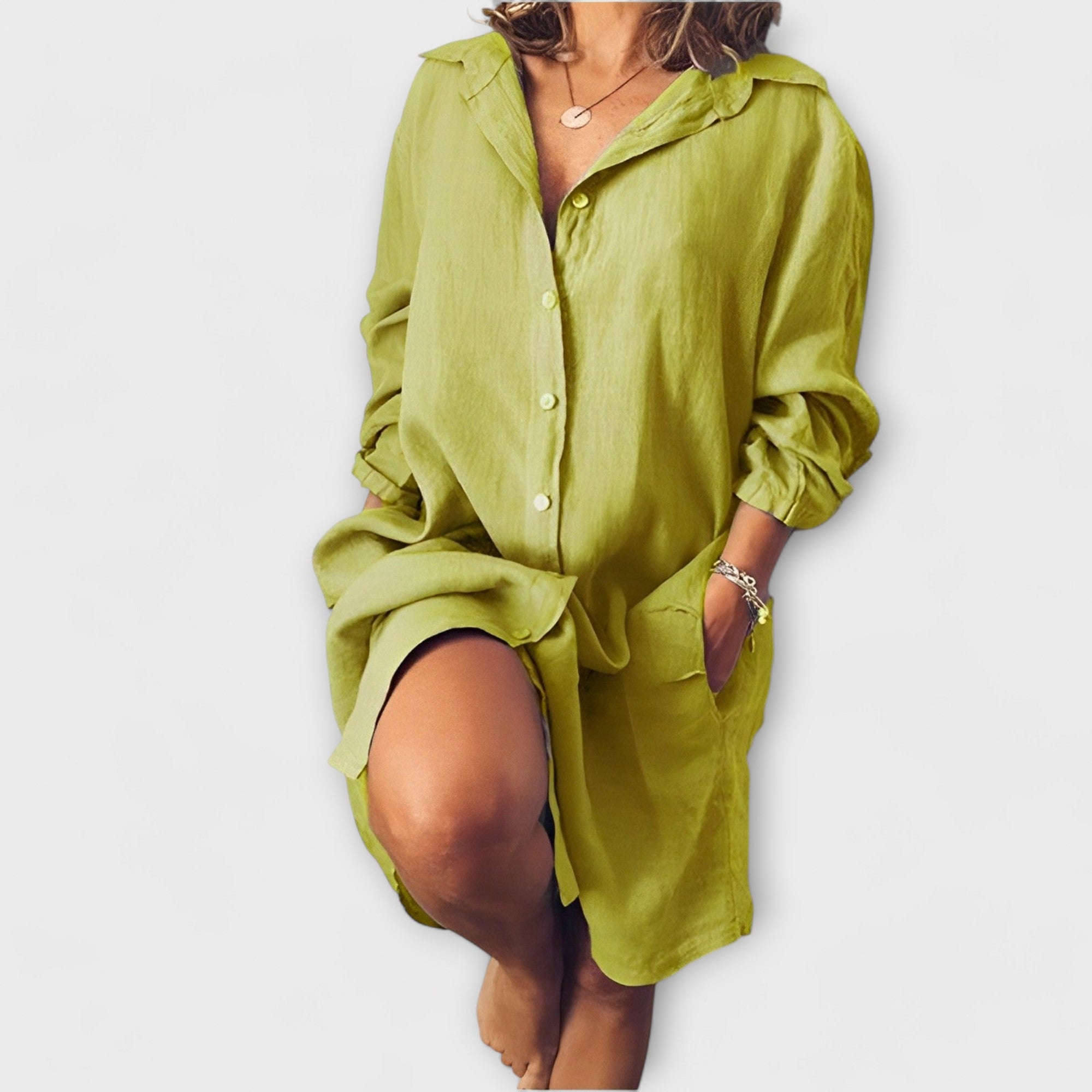 Blusa de Linho Casual para o Dia-a-Dia