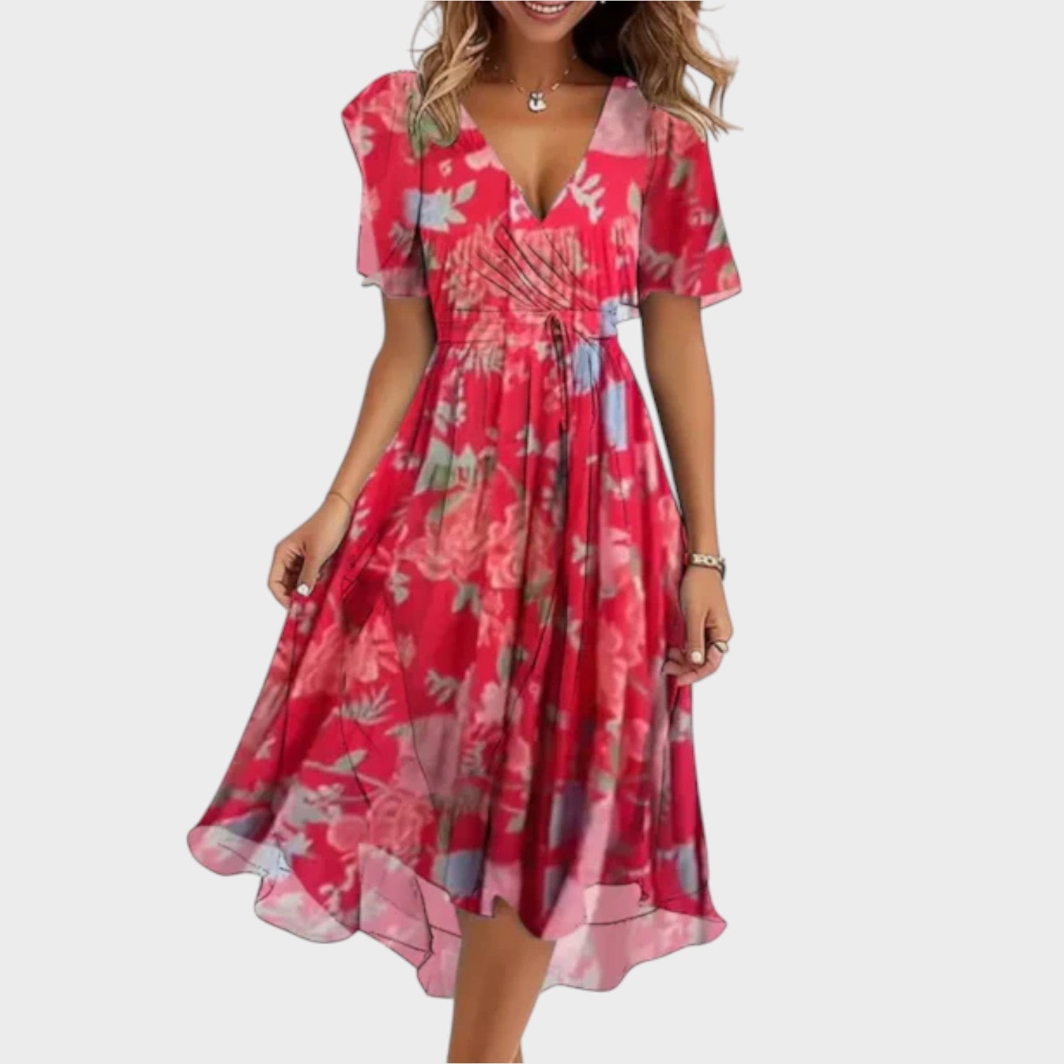 Alai - Vestido senhora com cote em V