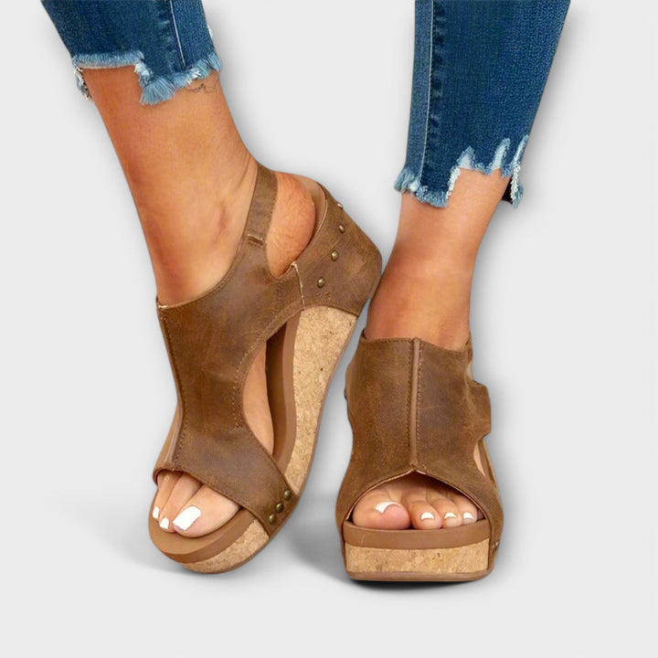 Lila - Sandálias de Couro Ortopédicas