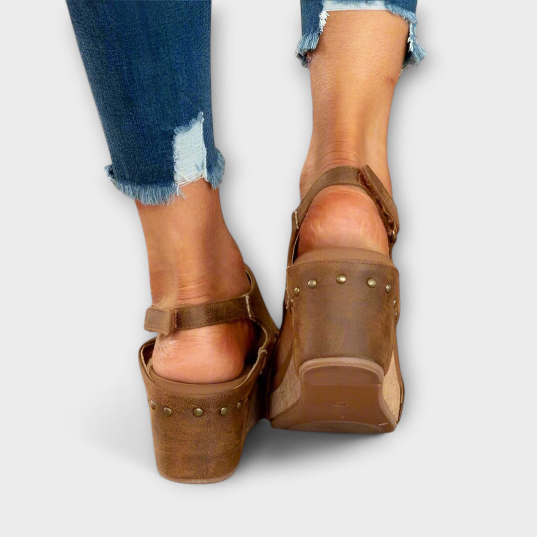 Lila - Sandálias de Couro Ortopédicas