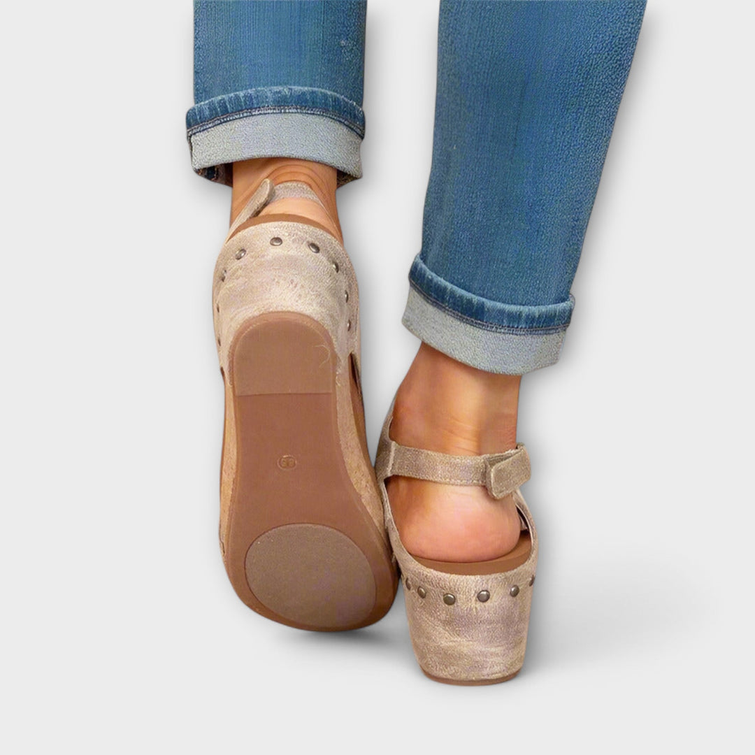 Lila - Sandálias de Couro Ortopédicas