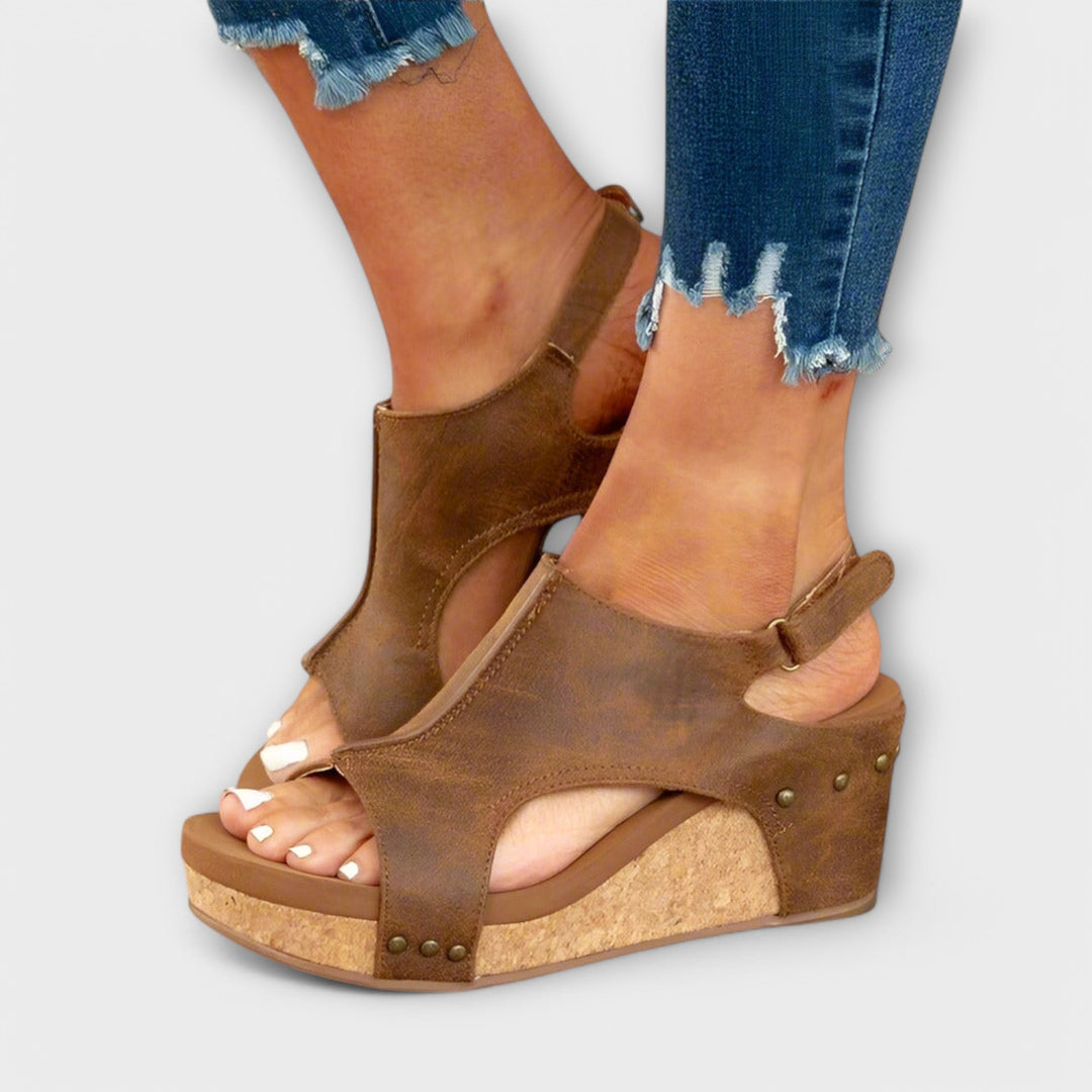 Lila - Sandálias de Couro Ortopédicas