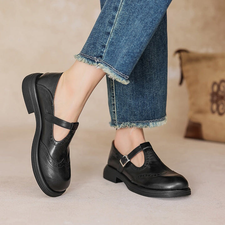 VERDA – ELEGANTE MARY JANE EM COURO