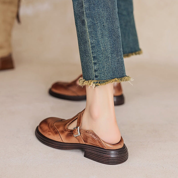 VERDA – ELEGANTE MARY JANE EM COURO