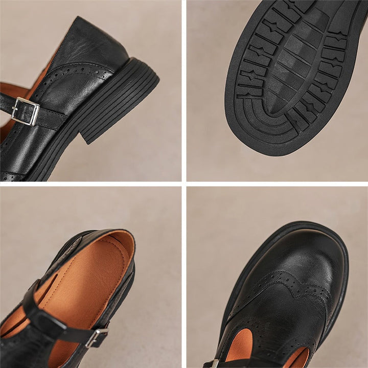 VERDA – ELEGANTE MARY JANE EM COURO