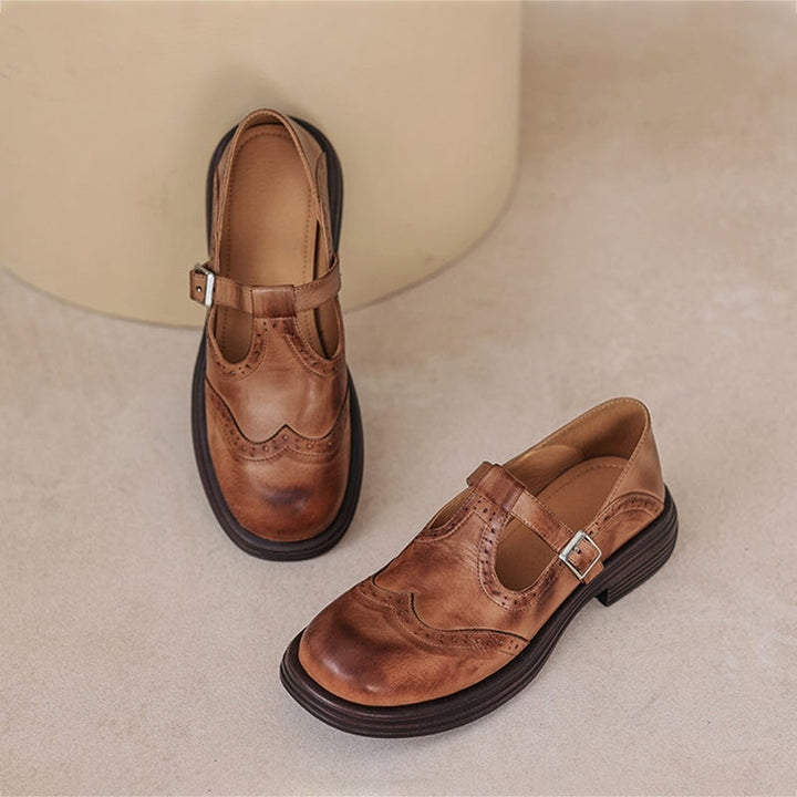 VERDA – ELEGANTE MARY JANE EM COURO