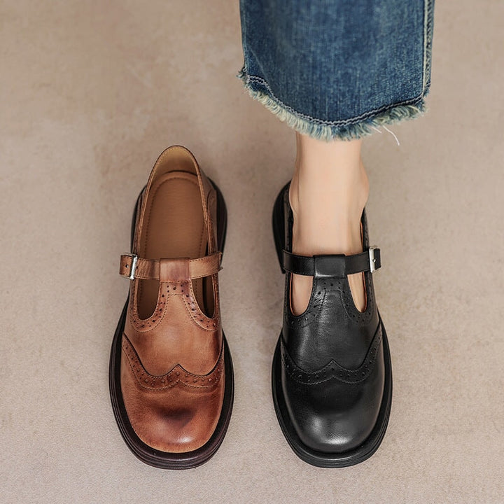 VERDA – ELEGANTE MARY JANE EM COURO