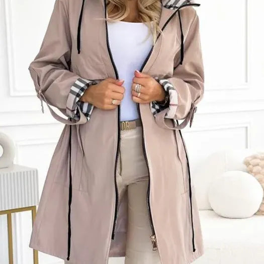 Olga - Casaco com Fecho à Prova de Água e Vento