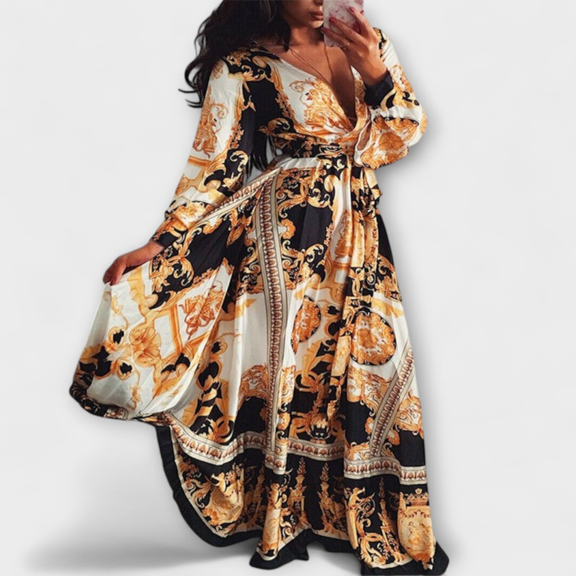 Vestido Envelope - Vestido Boho para Mulheres com Fenda