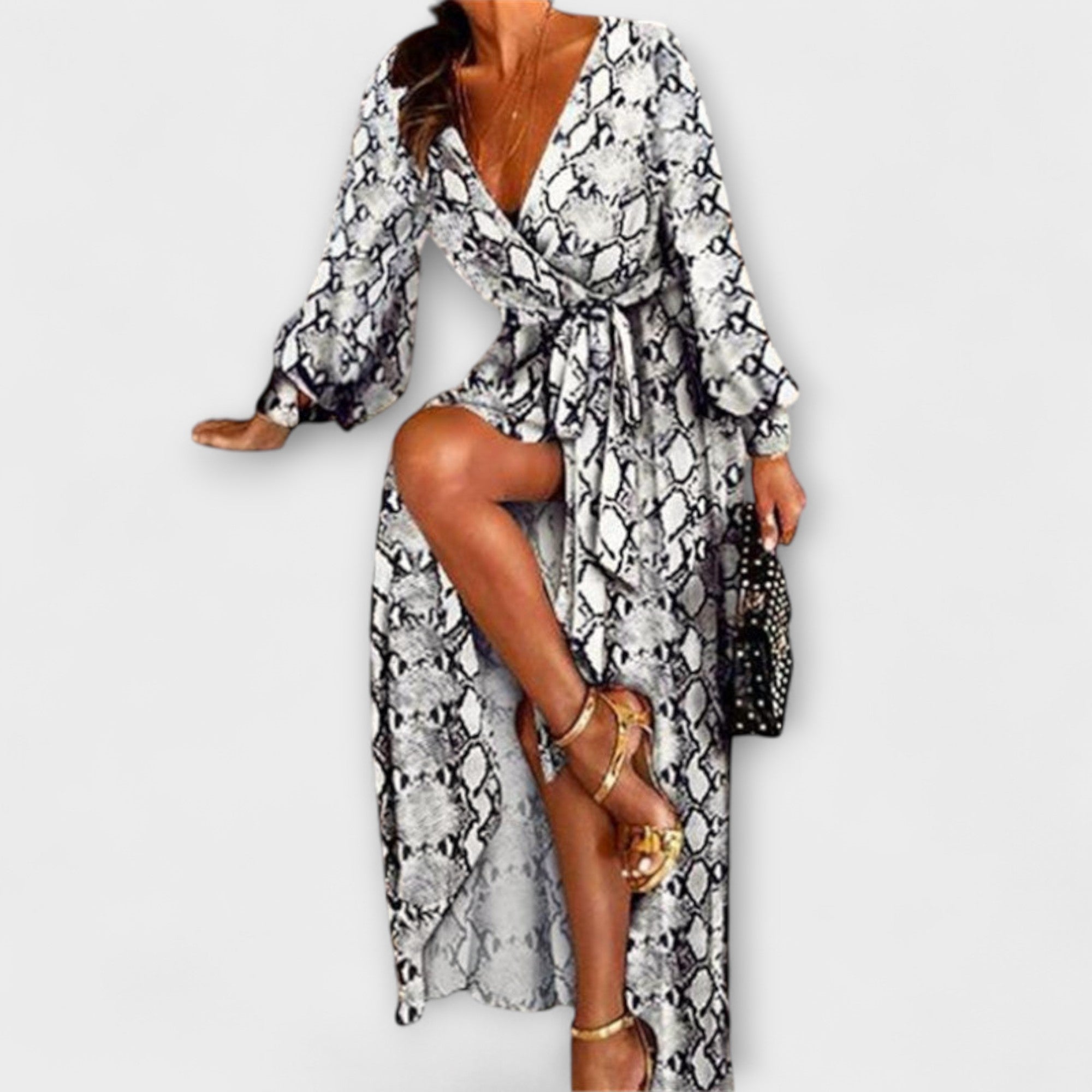 Vestido Envelope - Vestido Boho para Mulheres com Fenda