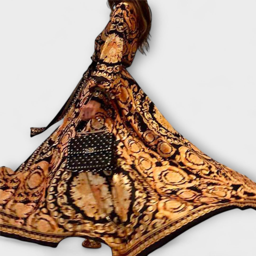 Vestido Envelope - Vestido Boho para Mulheres com Fenda